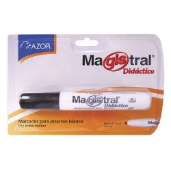 Marcador Para Pizarrón Grueso Negro Blíster Magistral Didáctico