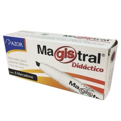 Marcador Para Pizarrón Grueso Rojo Caja con 6 Piezas Magistral Didáctico