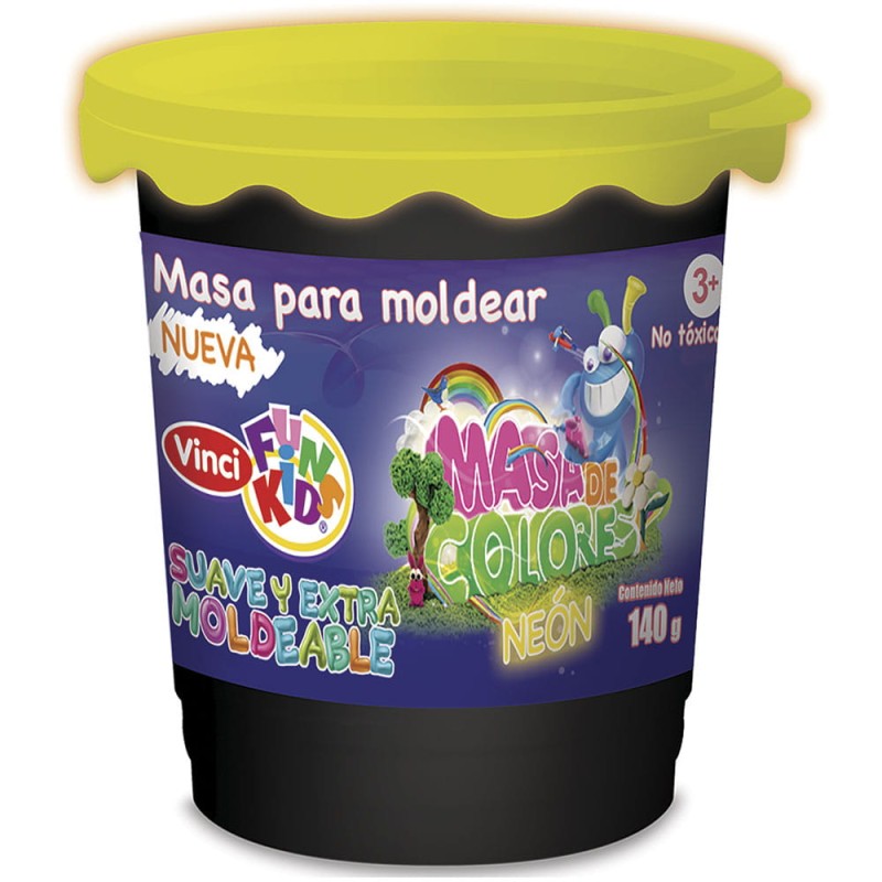Masa Modeladora con 140 g Amarillo Neón Fun Kids