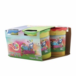 Masa Modeladora con 4 Colores Básicos Fun Kids