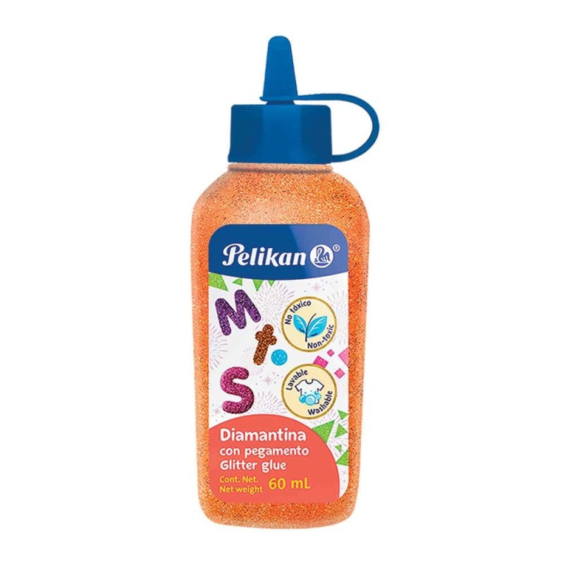 Pegamento Diamantina 60 ml Naranja Pelikan