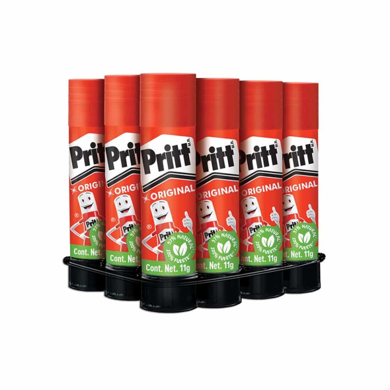 Pegamento Lápiz Adhesivo Tubo con 11 g Blíster con 12 Piezas Pritt