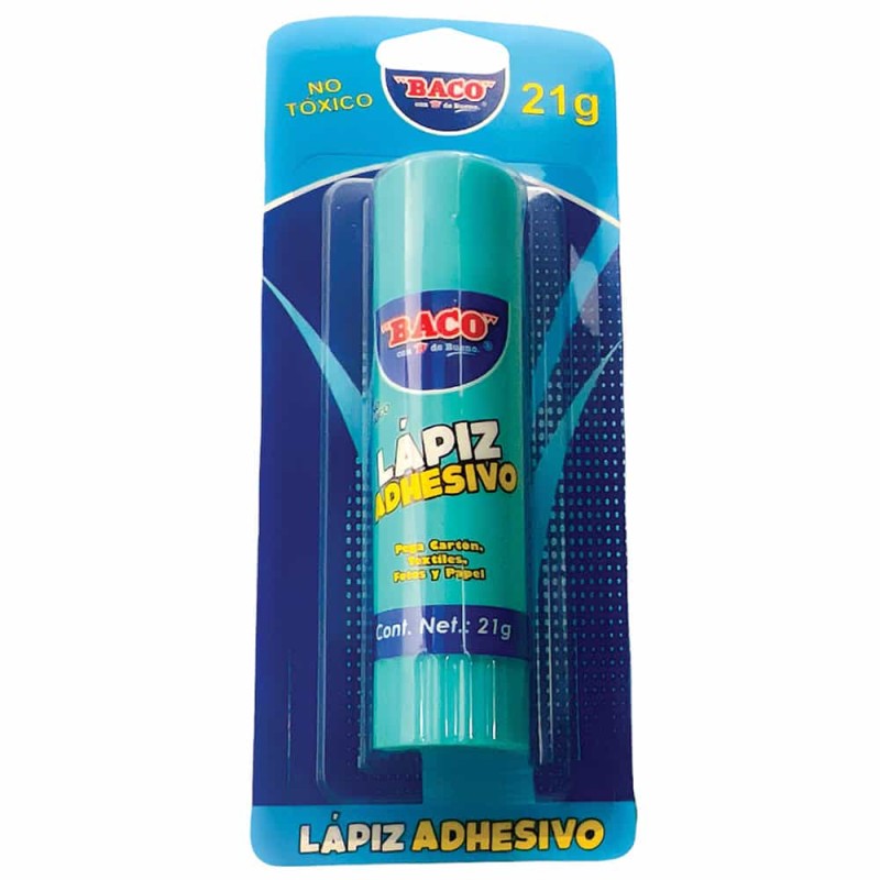 Pegamento Lápiz Adhesivo Tubo con 21 Gr Blíster Baco