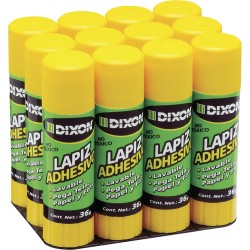 Pegamento Lápiz Adhesivo Tubo de 36 g con 12 Piezas Dixon