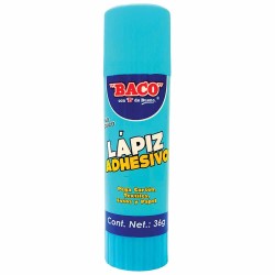 Pegamento Lápiz Adhesivo Tubo de 36 Gr con 12 Piezas Baco
