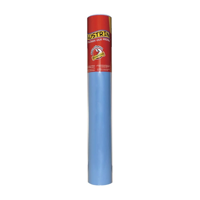 Plástico Autoadherible de .45 x 20 m Azul Celeste Lustrín