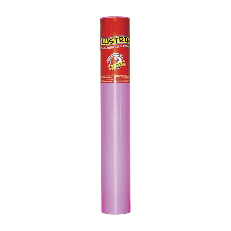 Plástico Autoadherible de .45 x 20 m Rosa Mexicano Lustrín