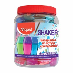 Sacapuntas con Depósito Elíptico Bote con 25 Piezas Maped