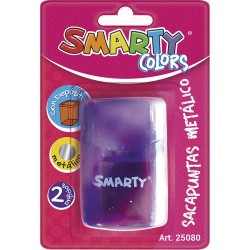 Sacapuntas de Metal con Depósito Cuadrado Duo Blíster Smarty