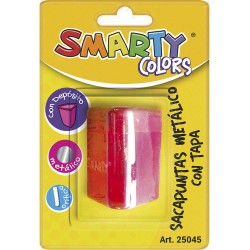 Sacapuntas de Metal con Depósito Triangular con Tapa Blíster Smarty