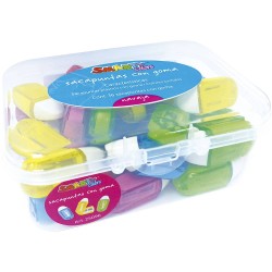 Sacapuntas de Plástico con Goma Navaja Estuche con 36 Piezas Smarty