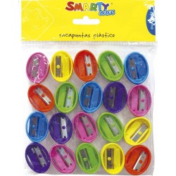 Sacapuntas de Plástico Ovalado con 20 Piezas Smarty