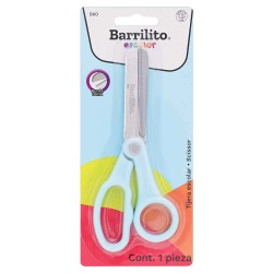 Tijera Escolar Oreja Plástico Funda Vinil Barrilito B60