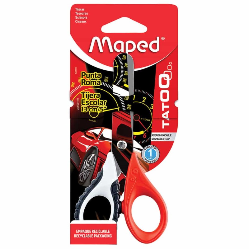 Tijera Escolar para Niño y para Niña Tatoo Maped